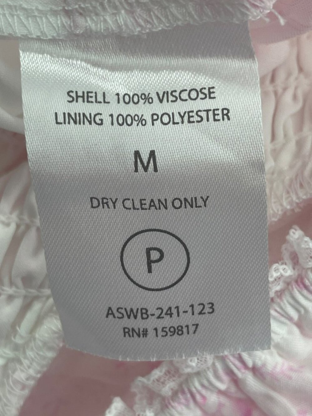 Altar'd State Skirt/Romper Ivory & Pink Floral Smocked Long Sleeve Sz M $82 NEW - Picture 7 of 7